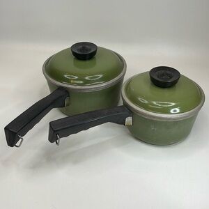Vintage Club Aluminum Cookware Avacado 2 Piece Set